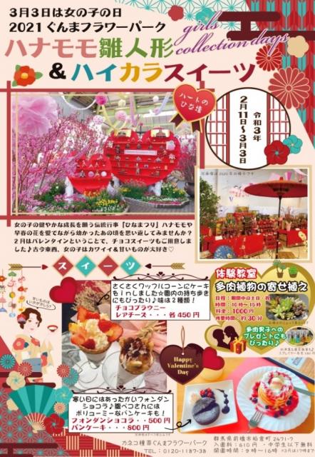 2/11(木)～3/3(水) ハナモモ雛人形展 開催！