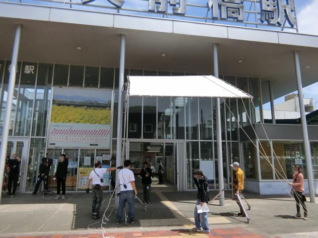 「都道府県民共済」のCM撮影が前橋市内で行われました。