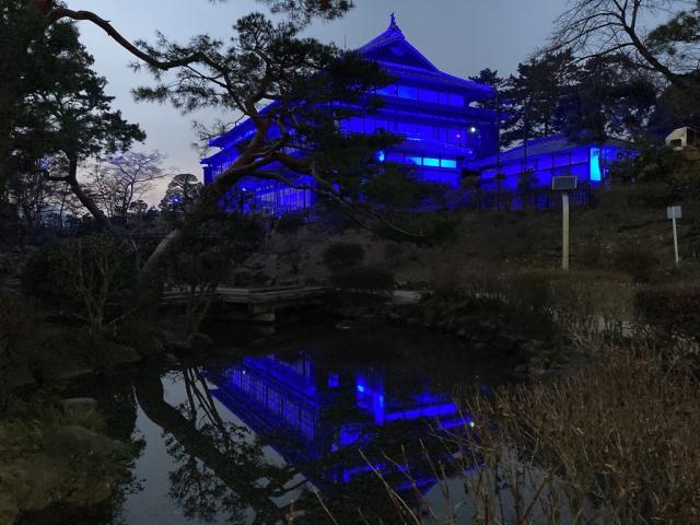 3/16(水)まで 国際平和への祈りを込めて「臨江閣」をライトアップしています！