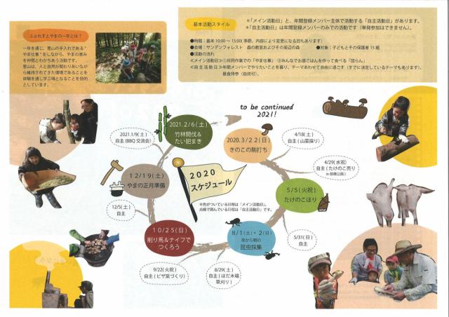 ふぉれすとやまの一年 2020！ 参加者募集中