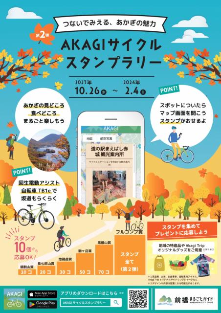 サイクリング赤城２０２３　AKAGIサイクルスタンプラリー第２弾　エリアを追加してスタート！