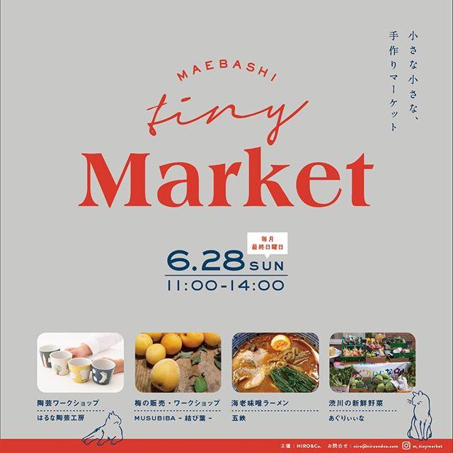 6/28(日) Maebashi Tiny(小さな) Market 開催について