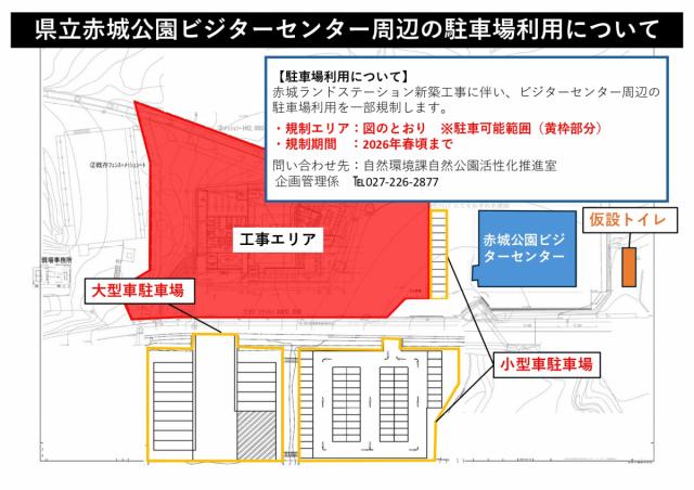 県立赤城公園ビジターセンター臨時駐車場について