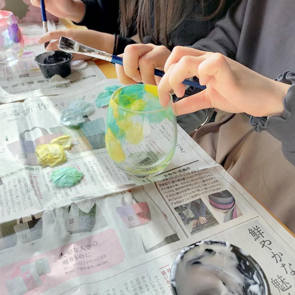 ●和紙キャンドルシェード作り