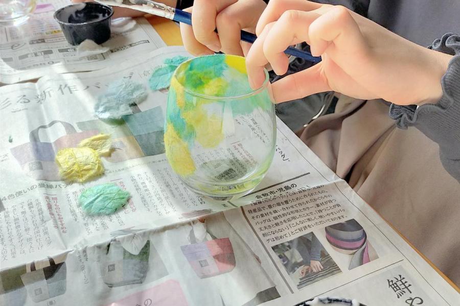 ●和紙キャンドルシェード作り