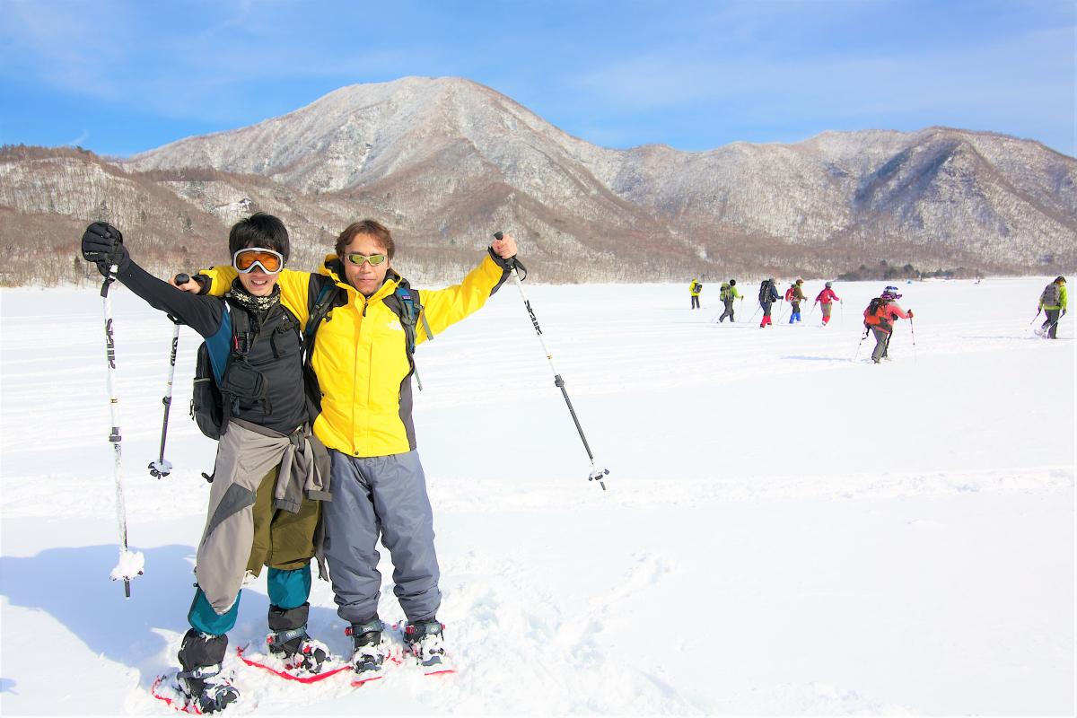 全面結氷した大沼
